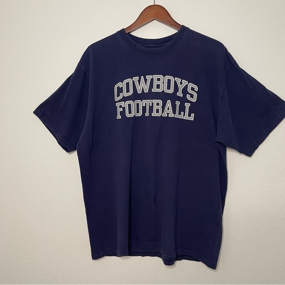 Reebok NFL Dallas Cowboys Football crewneck navy blue tshirt size XL - Picture 2 of 8